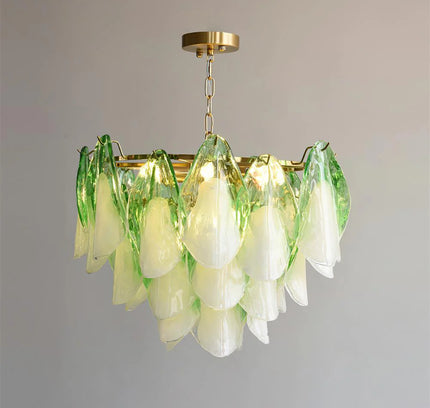 Chandelier MALANA by RODESIGNE, 50 × 45 cm, Green