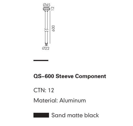 Mounting Bracket MOBIUS-600 — track lighting accessory, technical lighting by RODESIGNE