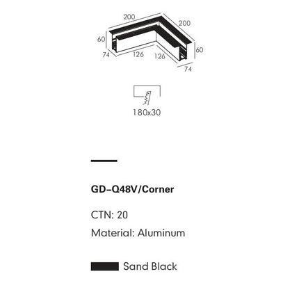 Connector Module PRATO-Q — track lighting accessory, technical lighting by RODESIGNE