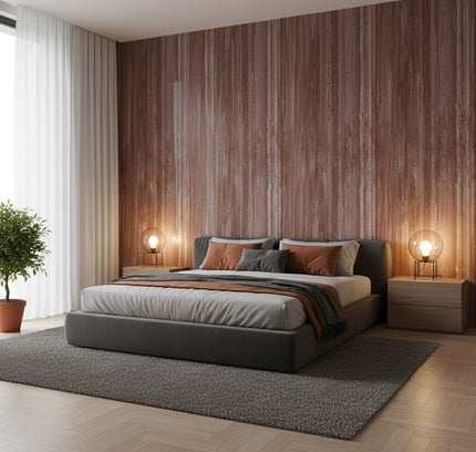Wall Panel LINEAR TRAVERTINE — decorative acoustic wall panel, sound absorption by RODESIGNE