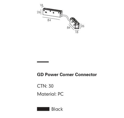 Corner Connector PRATO — track lighting accessory, technical lighting by RODESIGNE
