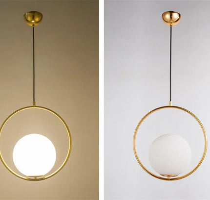 Pendant Light HOOP CIRCLE — modern pendant light, custom designer lighting by RODESIGNE