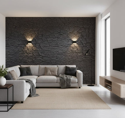 Wall Panel CHARCOAL BURT WOOD — decorative acoustic wall panel, sound absorption by RODESIGNE