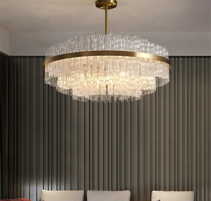 Chandelier HARTEX by Rodesigne — brass designer chandelier, custom lighting by RODESIGNE
