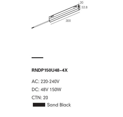 Power Supply PRATO — track lighting accessory, technical lighting by RODESIGNE