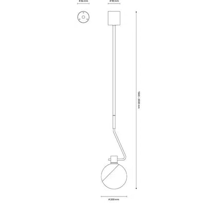 Pendant Light ROY — glass modern pendant light, custom designer lighting by RODESIGNE