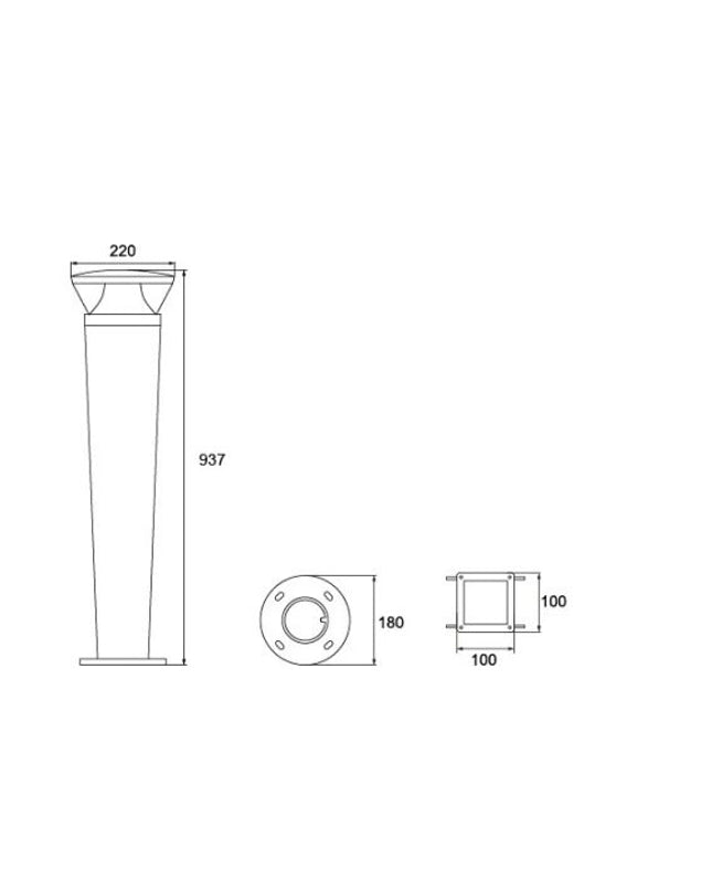 Landscape light NUT PLUS H-937mm 20W by RODESIGNE