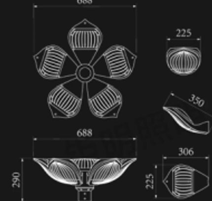 Garden park light LOTOS 50-150W (MN-3195SF) by RODESIGNE