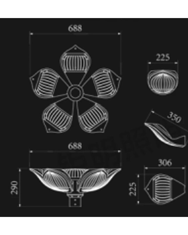 Garden park light LOTOS 50-150W by RODESIGNE