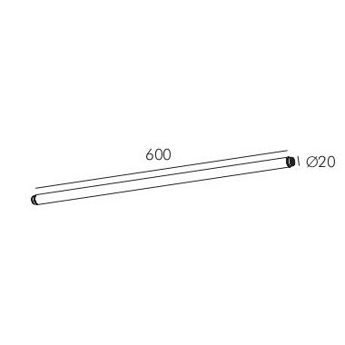 Rail Pipe CANINO-08 — track lighting accessory, technical lighting by RODESIGNE