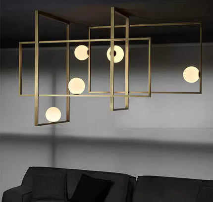 Chandelier RECTANGLES — designer chandelier, custom lighting by RODESIGNE