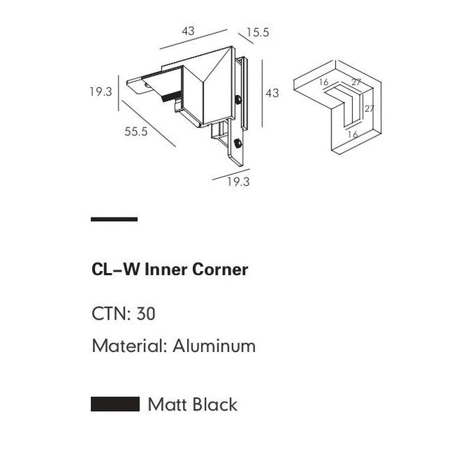 Connector Module FABIO-W — track lighting accessory, technical lighting by RODESIGNE
