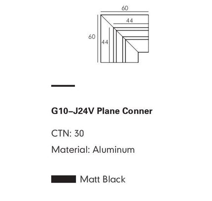 Corner Mount PARATA-J24 — track lighting accessory, technical lighting by RODESIGNE