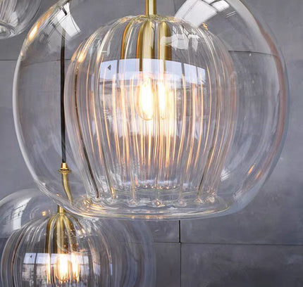 Pendant Light PLEATED CRYSTAL — glass modern pendant light, custom designer lighting by RODESIGNE
