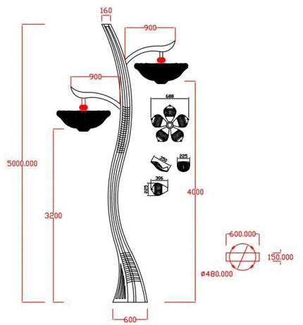 Garden park light LOTOS 2*50W by RODESIGNE