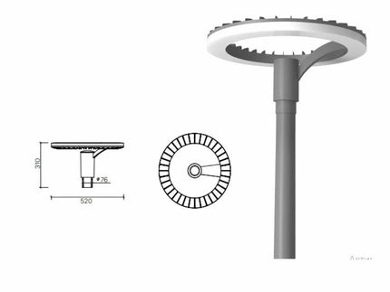 Garden park light STRIT-5004L 30W by RODESIGNE