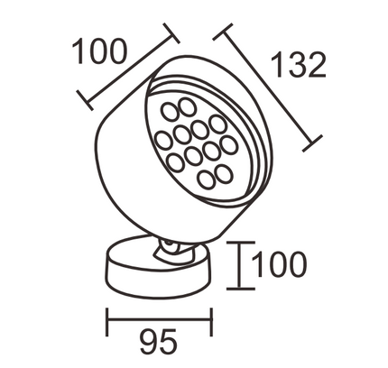 LED floodlight MK-624-132 by RODESIGNE