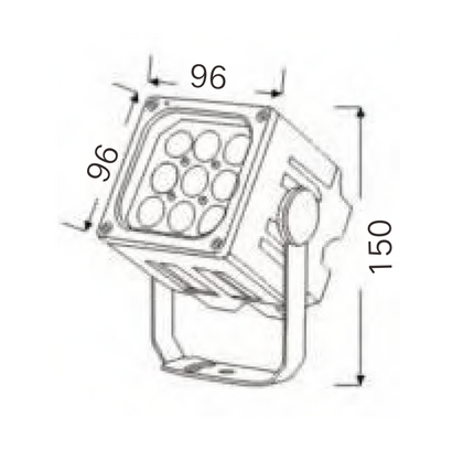 LED floodlight MK-608-96 by RODESIGNE