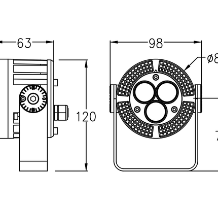 LED floodlight MK-623-85 by RODESIGNE