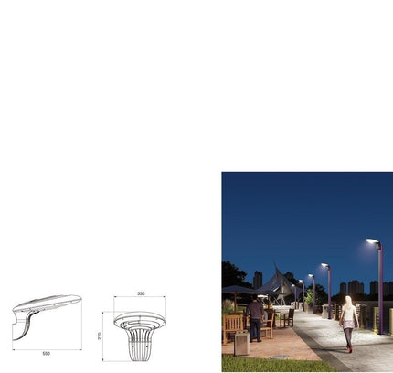 Multi-head park light column M-094 by RODESIGNE