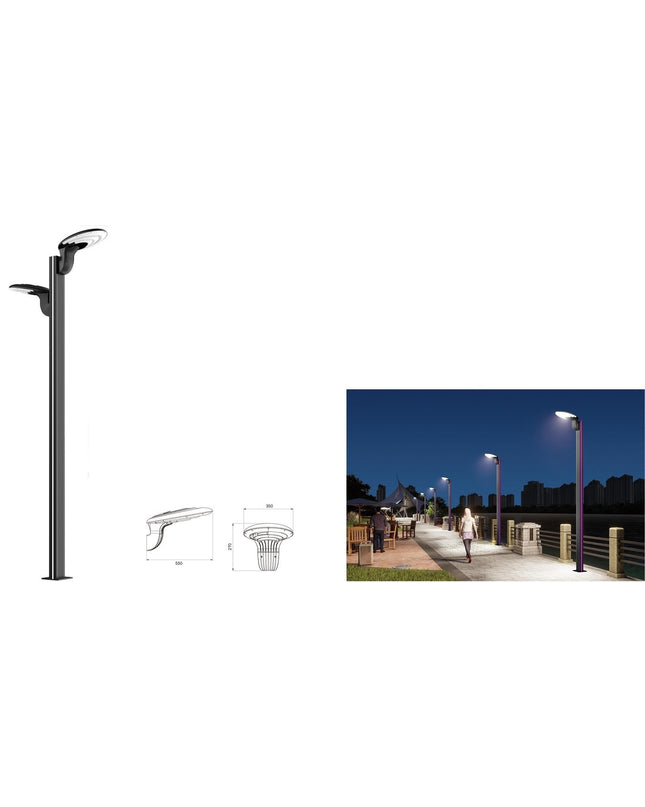 Multi-head park light column M-094 by RODESIGNE