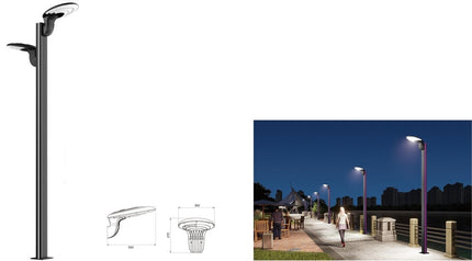 Multi-head park light column M-094 by RODESIGNE