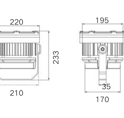 LED floodlight MK-602-220 by RODESIGNE