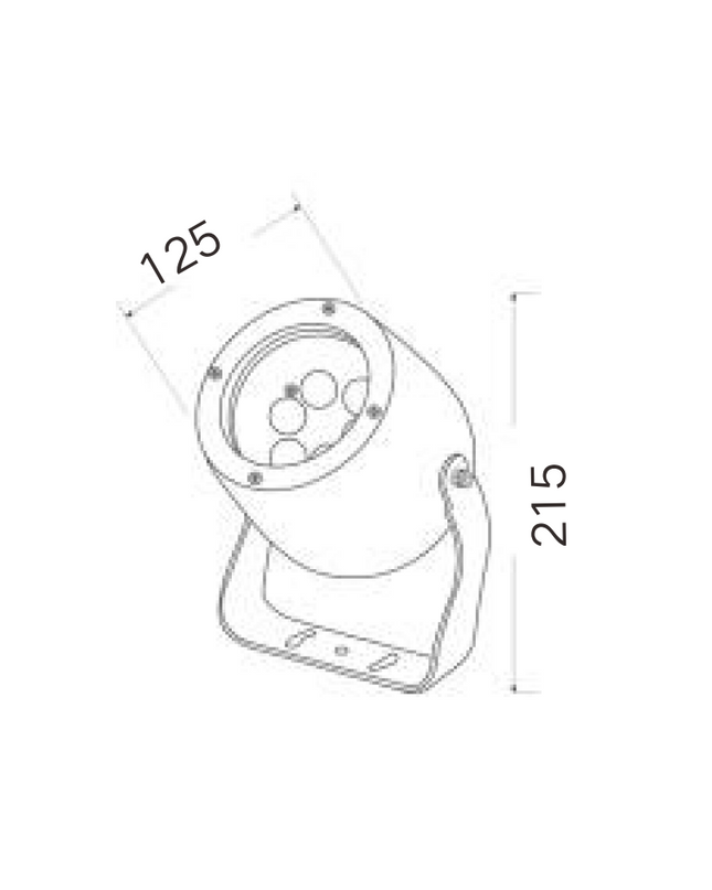 LED floodlight MK-601-125 by RODESIGNE