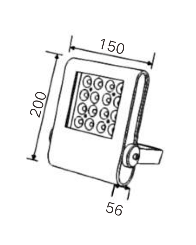 LED floodlight MK-611-200 by RODESIGNE