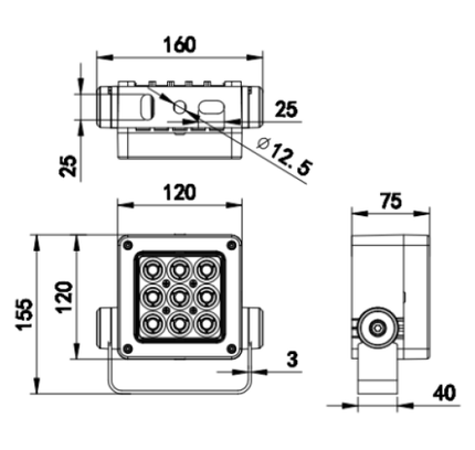 LED floodlight MK-607N-120 by RODESIGNE