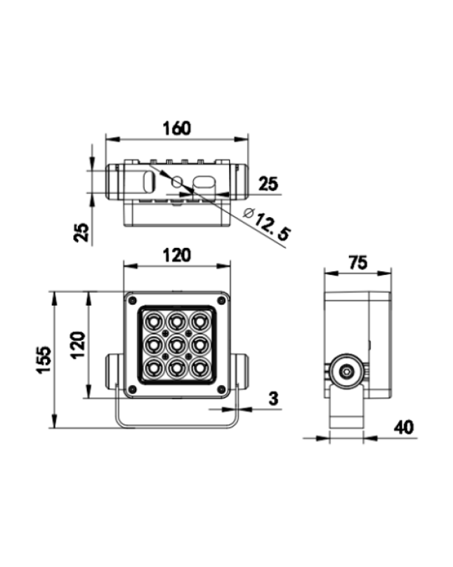 LED floodlight MK-607N-120 by RODESIGNE