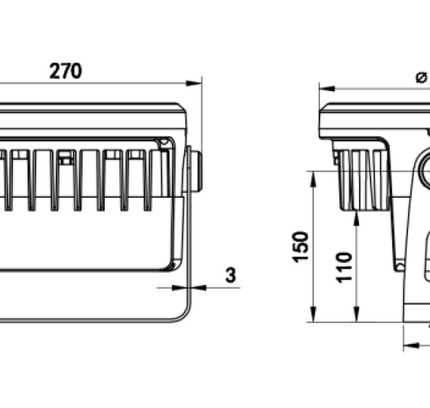 LED floodlight MK-622-236 by RODESIGNE