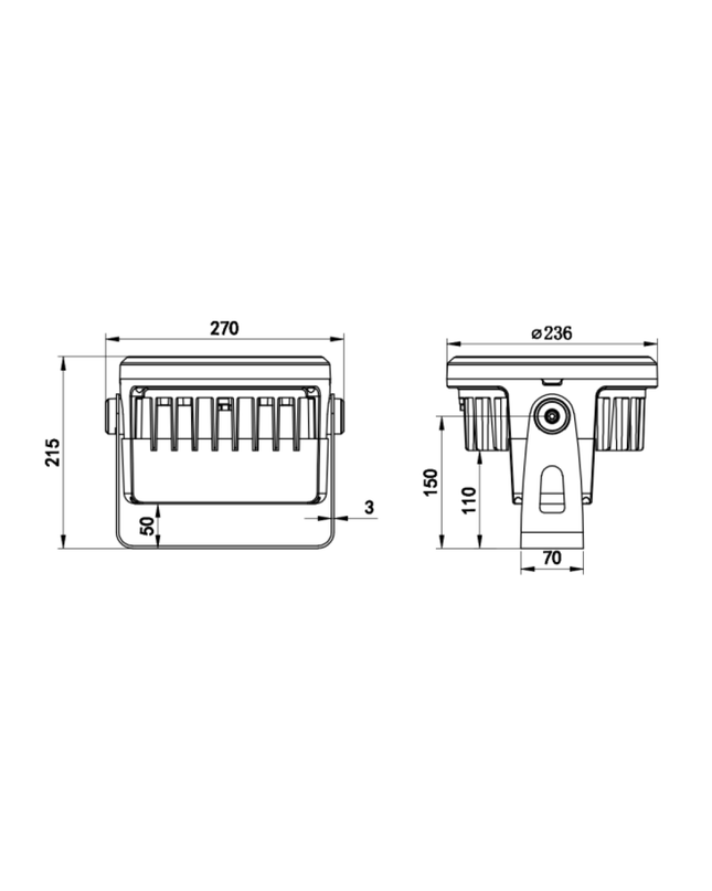 LED floodlight MK-622-236 by RODESIGNE