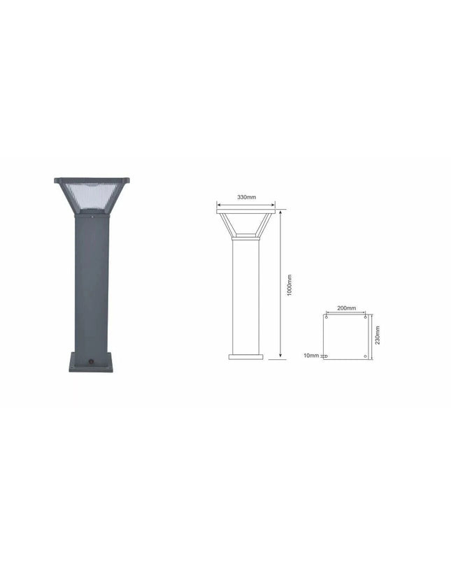 Garden park light SOLAR MAXI H-1000mm 6W by RODESIGNE