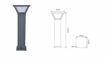 Garden park light SOLAR MAXI H-1000mm 6W by RODESIGNE