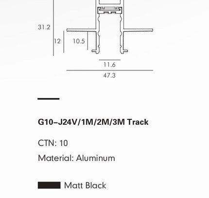 Mount PARATA-10 — track lighting accessory, technical lighting by RODESIGNE