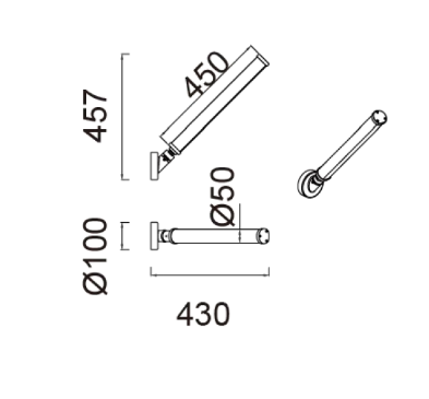 Outdoor wall light M-063 12W by RODESIGNE