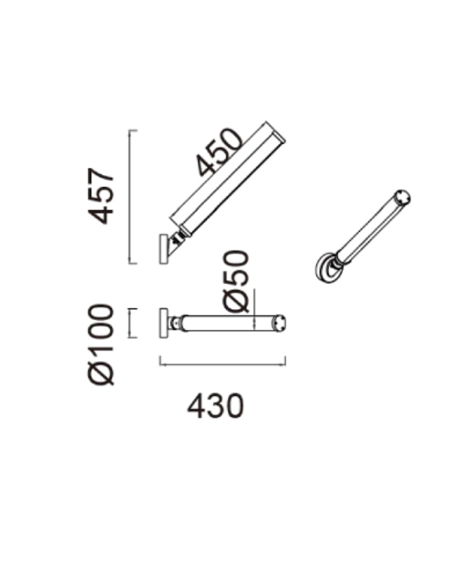 Outdoor wall light M-063 12W by RODESIGNE