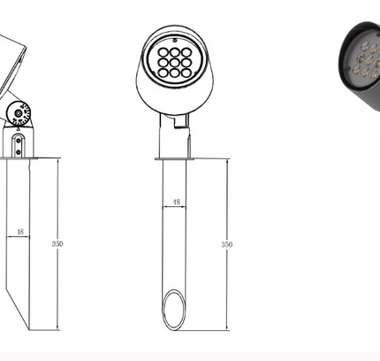Multi-head park light column M-089 (MN-RP1-XL75) by RODESIGNE