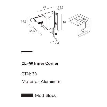 Connector Module FABIO-W — track lighting accessory, technical lighting by RODESIGNE
