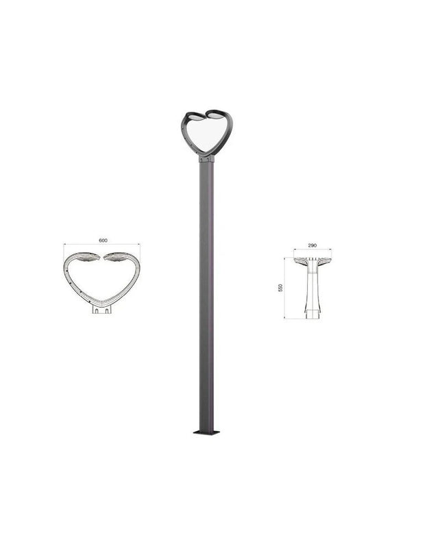 Multi-head park light column M-093 by RODESIGNE