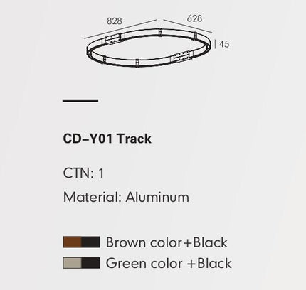 Track Rail MOBIUS-Y — track lighting accessory, technical lighting by RODESIGNE