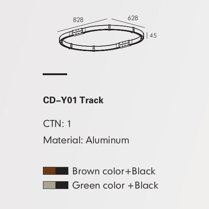 Track Rail MOBIUS-Y — track lighting accessory, technical lighting by RODESIGNE