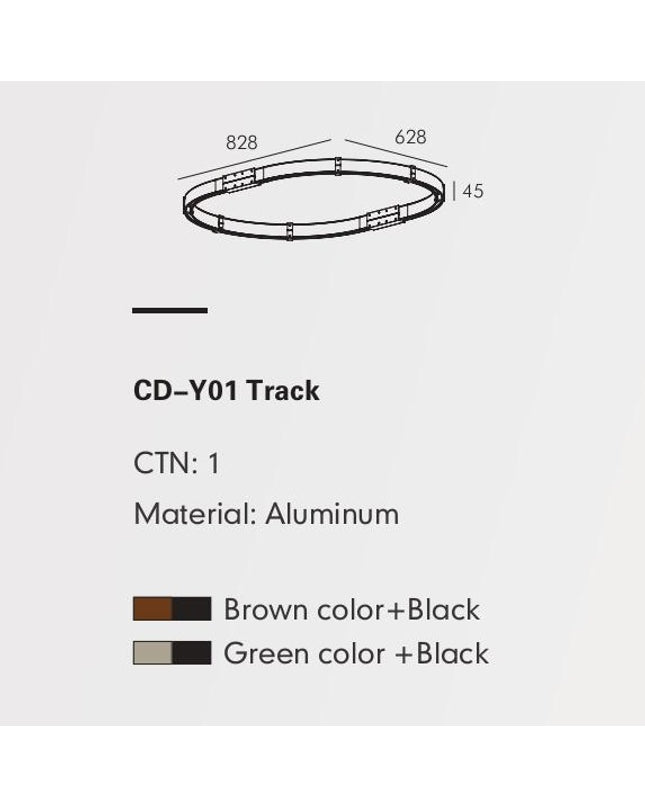 Track Rail MOBIUS-Y — track lighting accessory, technical lighting by RODESIGNE