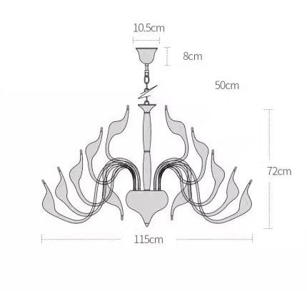 Chandelier META SWAN by Rodesigne