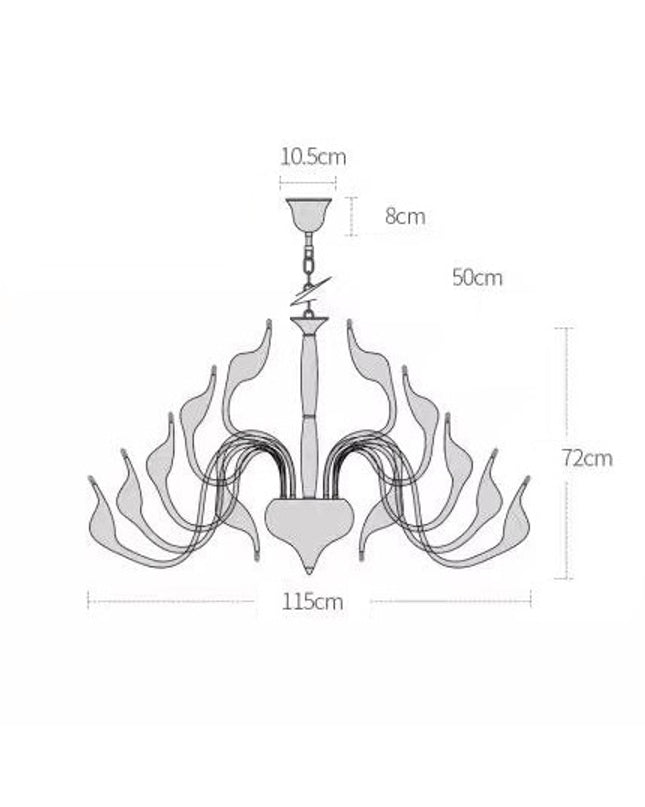 Chandelier META SWAN by Rodesigne