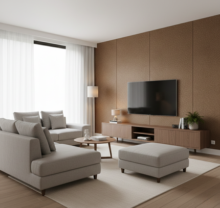 Wall Panel 3D BAMBOO MAT — decorative acoustic wall panel, sound absorption by RODESIGNE