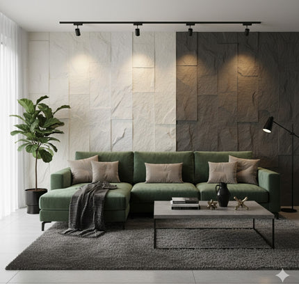 Panel LIME STONE — decorative acoustic wall panel, sound absorption by RODESIGNE