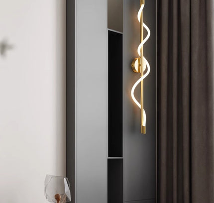 Wall Sconce TRACER TWISTED — brass wall sconce lamp, designer lighting by RODESIGNE