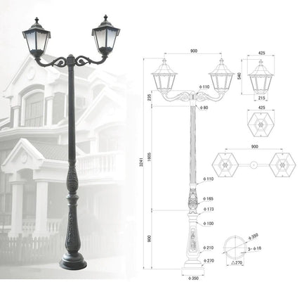 Street lantern KLASSICHESKIY H-3241mm by RODESIGNE